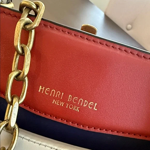 Henri Bendel Blue and burnt orange Tote Bag - Picture 2 of 8